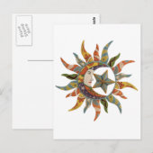 CARTE POSTALE COSMIC CLOWN ABSTRAIT (Devant / Derrière)