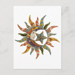 CARTE POSTALE COSMIC CLOWN ABSTRAIT