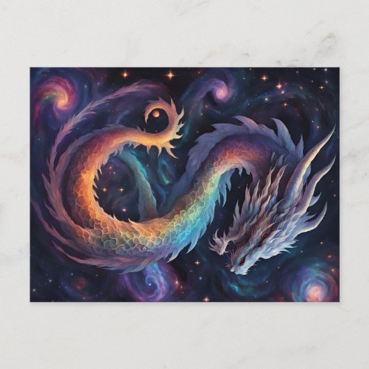 Carte Postale cosmic dragon postcard (Devant)