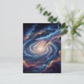 Carte Postale Cosmic Hand of Creation — Surreal Galaxy Art (Debout devant)