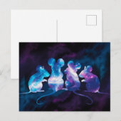 Carte postale Cosmic Mice Design (Devant / Derrière)