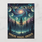 Carte Postale Cosmic Solitude Galaxy Forest • Moon Phases (Devant)
