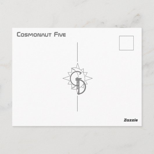 Carte postale Cosmonaut Five (Dos)