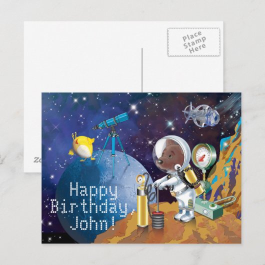 Carte Postale cosmos (Devant / Derrière)