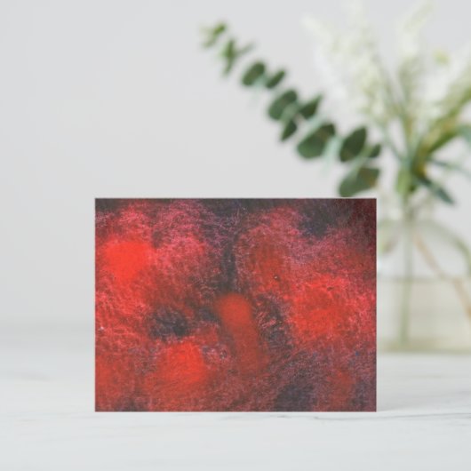 Carte postale "Cosmos Red" Abstrait Design (Debout devant)