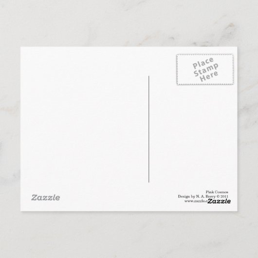 Carte Postale Cosmos roses (Dos)