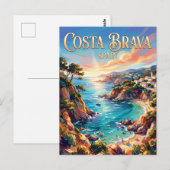 Carte Postale Costa Brava Espagne (Devant / Derrière)