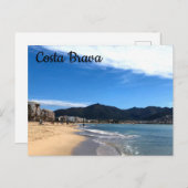 Carte Postale Costa Brava, Espagne - Beach Photographie (Devant / Derrière)