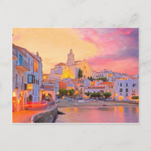Carte Postale costa brava pastel espagnol