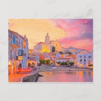 Carte Postale costa brava pastel espagnol