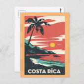 Carte Postale Costa Rica Beach Pura Vida (Devant / Derrière)