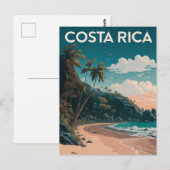 Carte Postale Costa Rica Beach Pura Vida (Devant / Derrière)