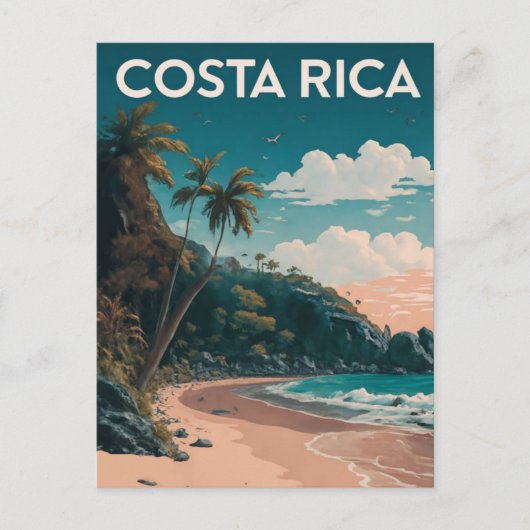 Carte Postale Costa Rica Beach Pura Vida (Devant)