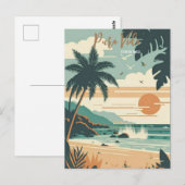 Carte Postale Costa Rica Beach Pura Vida (Devant / Derrière)