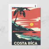Carte Postale Costa Rica Beach Pura Vida (Devant / Derrière)