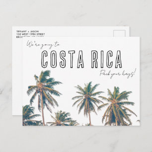 Carte Postale Costa Rica Destination Beach Mariage Enregistrer l