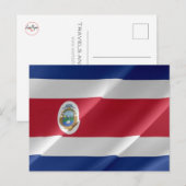 Carte Postale Costa Rica - Drapeau (Devant / Derrière)