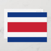 Carte Postale Costa Rica Flag Postcard (Devant / Derrière)