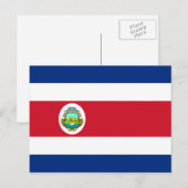 Carte Postale Costa Rica - Le drapeau national du Costa Rica (Devant / Derrière)