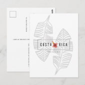 Carte postale Costa Rica Pura Vida Tropical Leaf (Devant / Derrière)