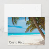 Carte Postale Costa Rica Tropical Beach Palm Tree Voyage (Devant / Derrière)