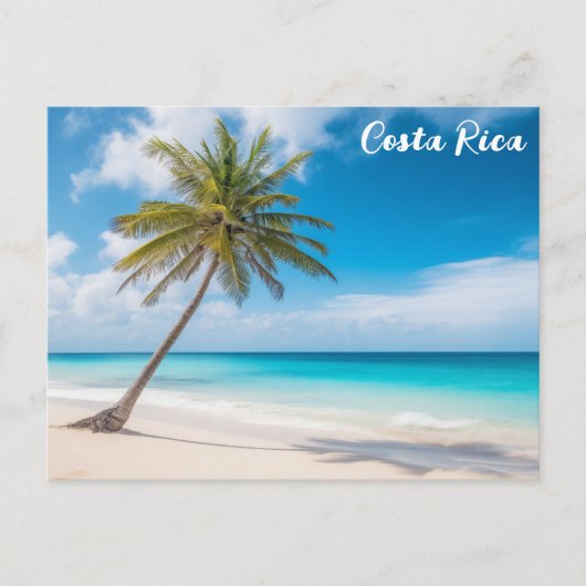 Carte Postale Costa Rica Tropical Beach Palm Tree Voyage (Devant)