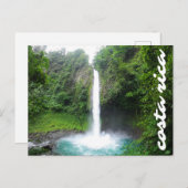 Carte postale Costa Rica Tropical Blue Waterfall (Devant / Derrière)