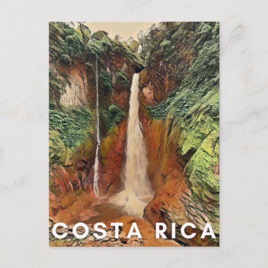 Carte postale Costa Rica Tropical Waterfall (Devant)