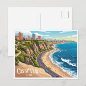 Carte Postale Costa Verde Lima Pérou (Devant / Derrière)