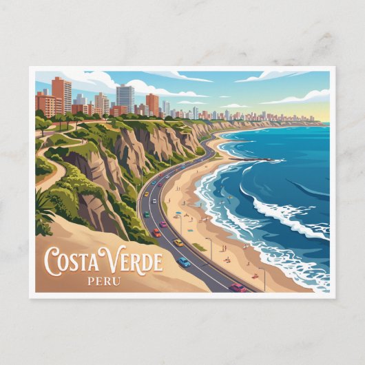 Carte Postale Costa Verde Lima Pérou (Devant)