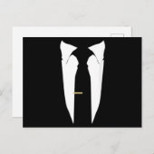 Carte Postale Costume cravate mariage smoking soirée enterrement (Devant / Derrière)