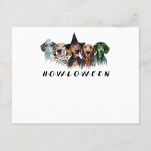 Carte Postale costume dachshund halloween t-shirt halloween hall