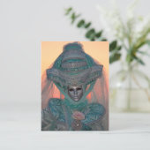 Carte Postale Costume de Carnaval Bleu, Venise (Debout devant)
