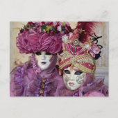 Carte Postale Costume de carnaval pourpre, Venise (Devant)