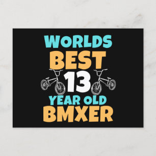 Carte Postale Costume de fête d'anniversaire 13 ans BMX