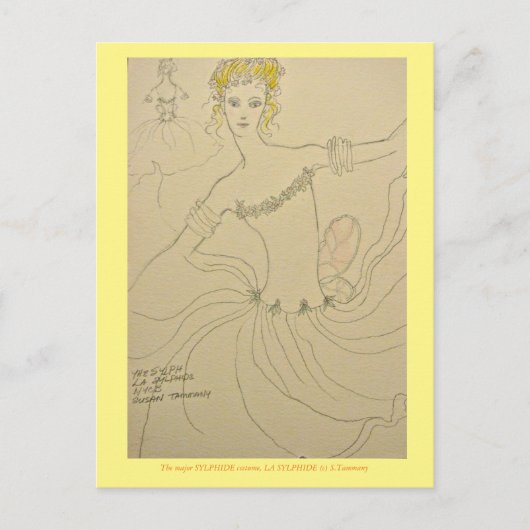 Carte Postale Costume de principe Sylphide en ballet (Devant)