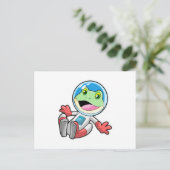 Carte Postale Costume de spationaute grenouille espace (Debout devant)