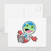 Carte Postale Costume de spationaute grenouille espace (Devant / Derrière)