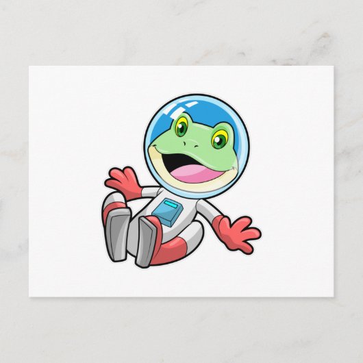 Carte Postale Costume de spationaute grenouille espace (Devant)