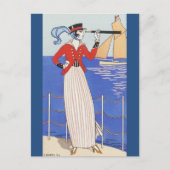Carte Postale Costume de Yacht par George Barbier  (Devant)