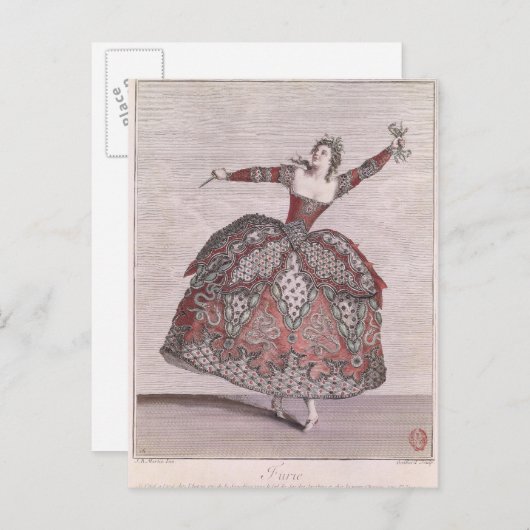 Carte Postale Costume design a Fury in 'Hippolyte et Aricie' (Devant / Derrière)