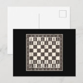 Carte Postale Costume d'Halloween de plateau d'échecs Cool Drôl (Devant / Derrière)