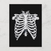 Carte Postale Costume d'Halloween en cage de côtes de squelette (Devant)