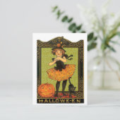 Carte Postale Costume d'Halloween et chat (Debout devant)