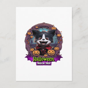 Carte Postale Costume d'Halloween pour chiot