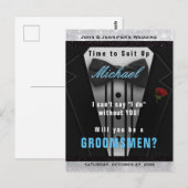 Carte Postale Costume d'invitation Groomsman Tuxedo (Devant / Derrière)