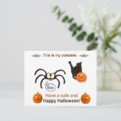 Carte Postale Costume drôle d'Halloween (Debout devant)