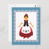 Carte Postale Costume folklorique (Devant / Derrière)