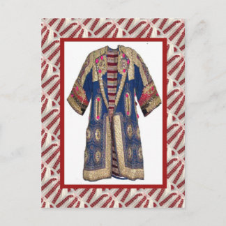 Carte Postale Costume folklorique vintage gaufrée 3