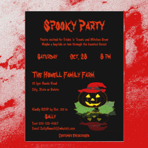 Carte Postale Costume Jack O'Lantern Fête d'Halloween